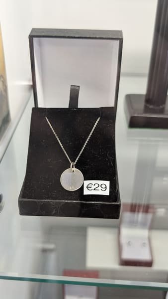 Polished Disc Pendant, Silver